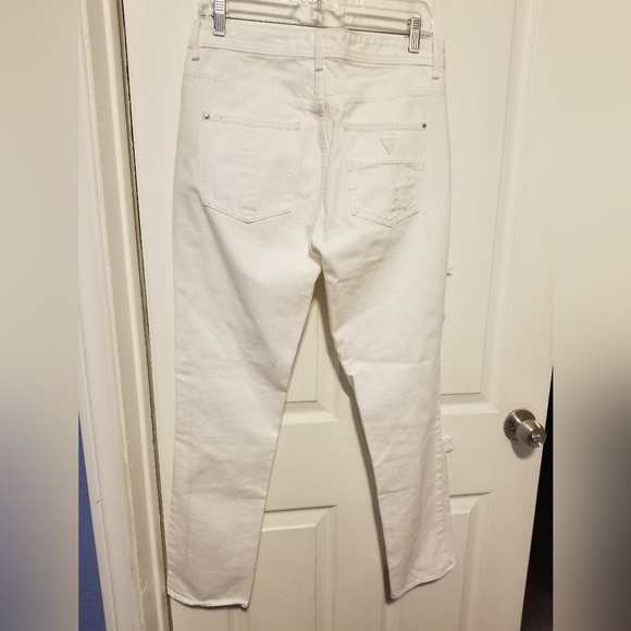 Guess Boy Fit Jeans Women's Color White Size 28 - Picture 2 of 10